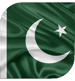 Quadrato Pakistan Asia Bandiere 