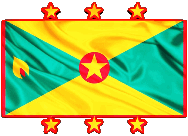 Various Grenada islands America Flags 
