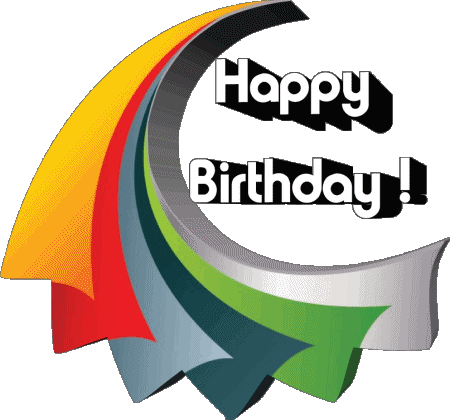 019 Sfondo trasparente Abstract - Geometric Happy Birthday Inglese Messagi 