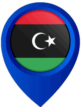 Epingle de Localisation Libyen Afrika Fahnen 