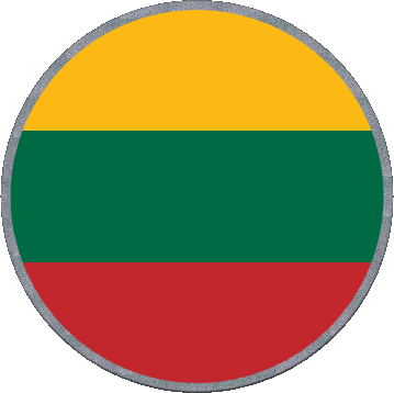 Round Lithuania Europe Flags 