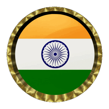 Rund - Ringe Indien Asien Fahnen 