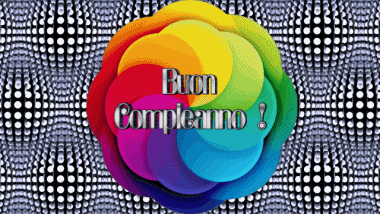 004 Fondo animado Astratto - Geometrico Buon Compleanno Italiano Mensajes 