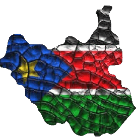 Map South Sudan Africa Flags 