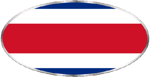 Oval 01 Costa Rica América Banderas 