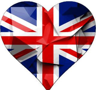 Cuore UK Europa Bandiere 