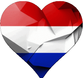 Cuore Paesi Bassi Europa Bandiere 