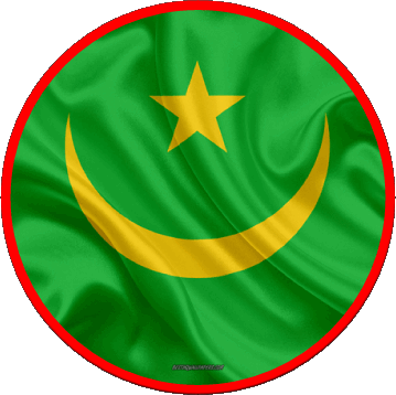 Runde Mauretanien Afrika Fahnen 