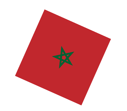 Sphere - Cube Maroc Afrique Drapeaux 