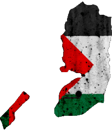 Map Palestine Asia Flags 