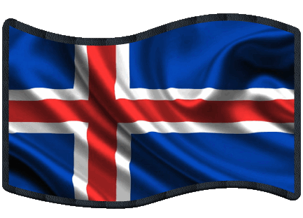 Rectángulo Islandia Europa Banderas 