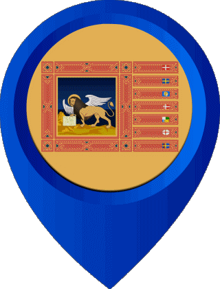 Location Pin Veneto Italy Europe Flags 