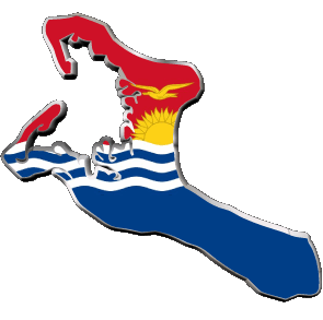 Carta Geografica Kiribati Oceania Bandiere 