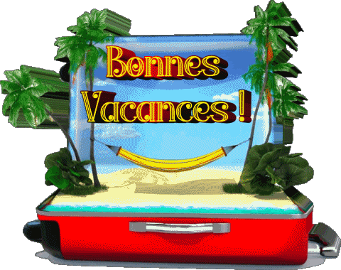 19 Fondo transparente Bonnes Vacances Francés Mensajes 