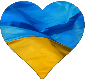Coeur Ukraine Europe Drapeaux 
