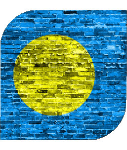 Square Palau Oceania Flags 