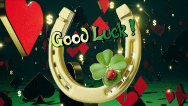 003 Animated Background Good Luck English Messages 