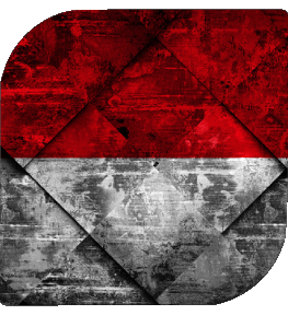 Square Monaco Europe Flags 