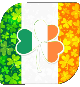 Carré Irlande Europe Drapeaux 