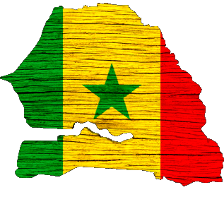Carte Sénégal Afrique Drapeaux 
