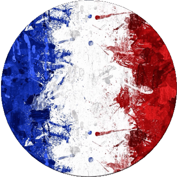 Round National France Flags 