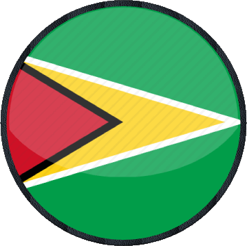 Runde Guyana Amerika Fahnen 