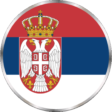 Tondo Serbia Europa Bandiere 