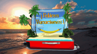 004 Animierter Hintergrund Felices Vacaciones Spanisch Nachrichten 