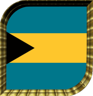 Square Bahamas America Flags 