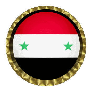 Rund - Ringe Syrien Asien Fahnen 