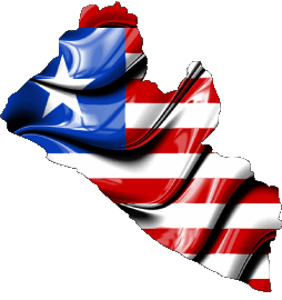 Map Liberia Africa Flags 