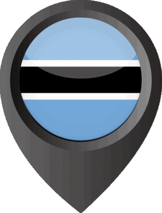 Location Pin Botswana Africa Flags 