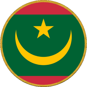 Rond Mauritanie Afrique Drapeaux 