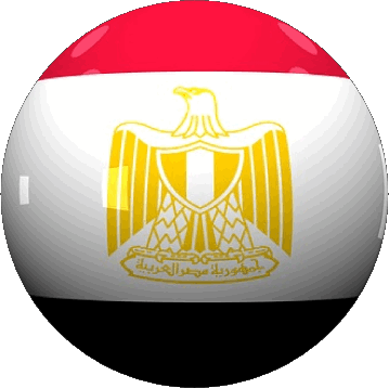 Runde Ägypten Afrika Fahnen 