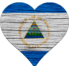 Herz Nicaragua Amerika Fahnen 