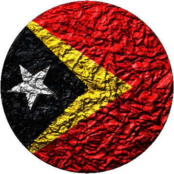 Rond Timor Oriental Asie Drapeaux 