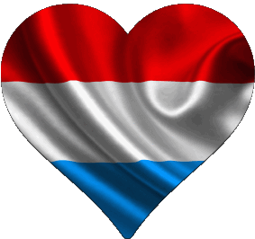 Heart Luxembourg Europe Flags 