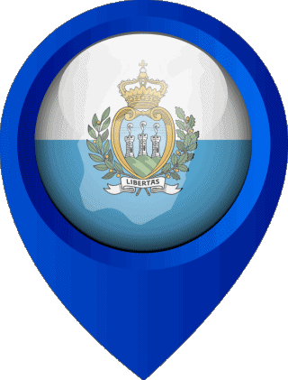 Perno di posizione San Marino Europa Bandiere 