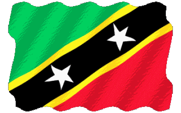 Ondulación Saint Kitts y Nevis América Banderas 