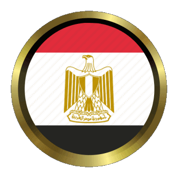 Round - Rings Egypt Africa Flags 