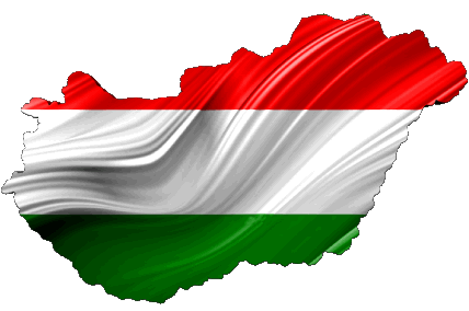 Mapa Hungría Europa Banderas 
