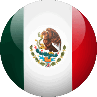 Tondo Messico America Bandiere 