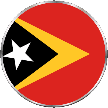 Round East Timor Asia Flags 