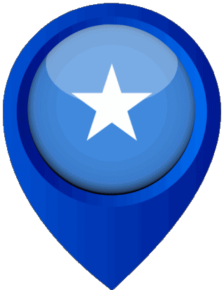 Standort-Pin Somalia Afrika Fahnen 