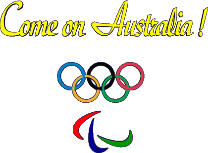 Olympic Games Come on Australia Inglese Messagi 