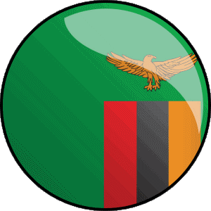 Rond Zambie Afrique Drapeaux 