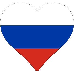 Cuore Russia Europa Bandiere 