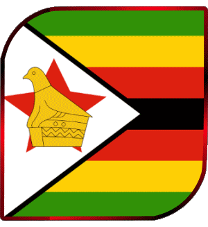 Square Zimbabwe Africa Flags 