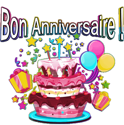 003 Gateaux Bon Anniversaire Französisch Nachrichten 