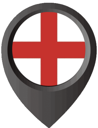 Standort-Pin England Europa Fahnen 